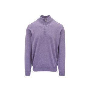 Brunello Cucinelli - Lilac Cashmere Quarter Zip Pullover