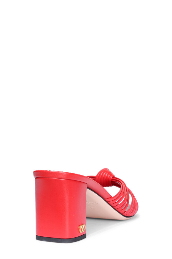 Valentino Garavani Annet Red Leather Mule, 60mm - view 3