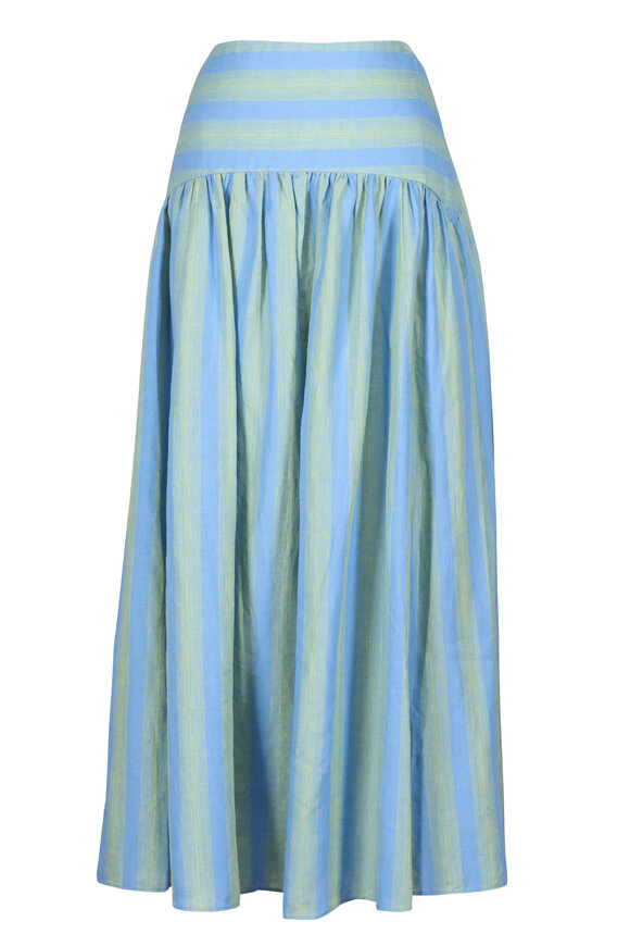 Staud Procida Stripe Linen Maxi Skirt - view 1