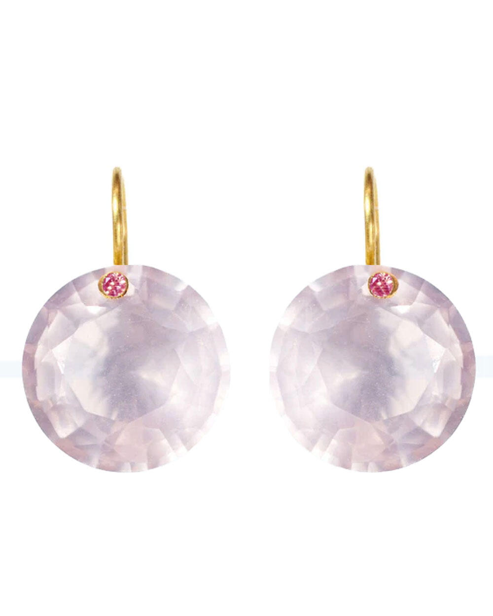 Marie-Hélène De Taillac - Rose Quartz & Pink Sapphire Gem Earrings