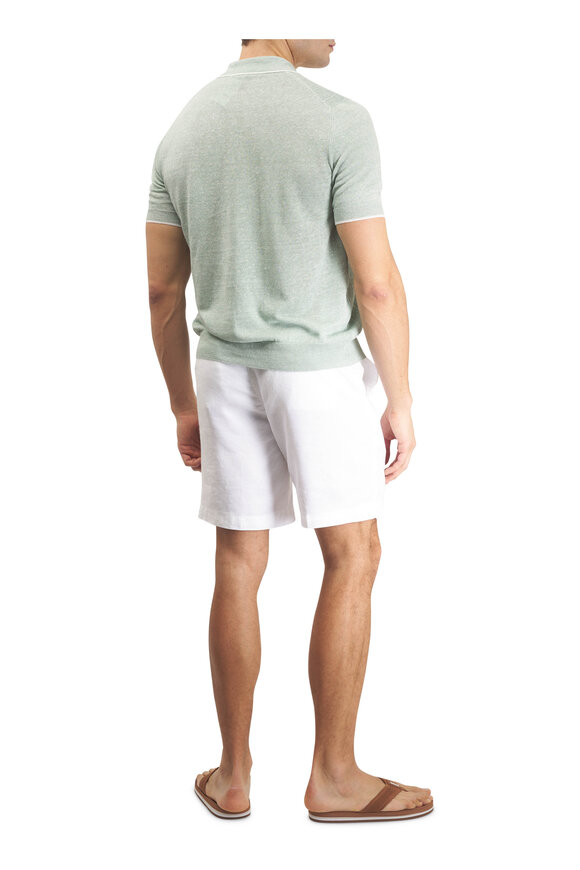 Marco Pescarolo White Linen Bermuda Shorts - view 6