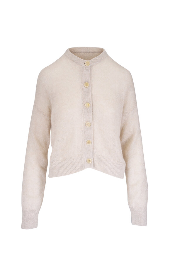Brunello Cucinelli Sparkling Mohair & Wool Button Cardigan