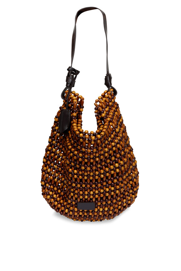 Staud Multi Wood Beaded Drift Shoulder Bag