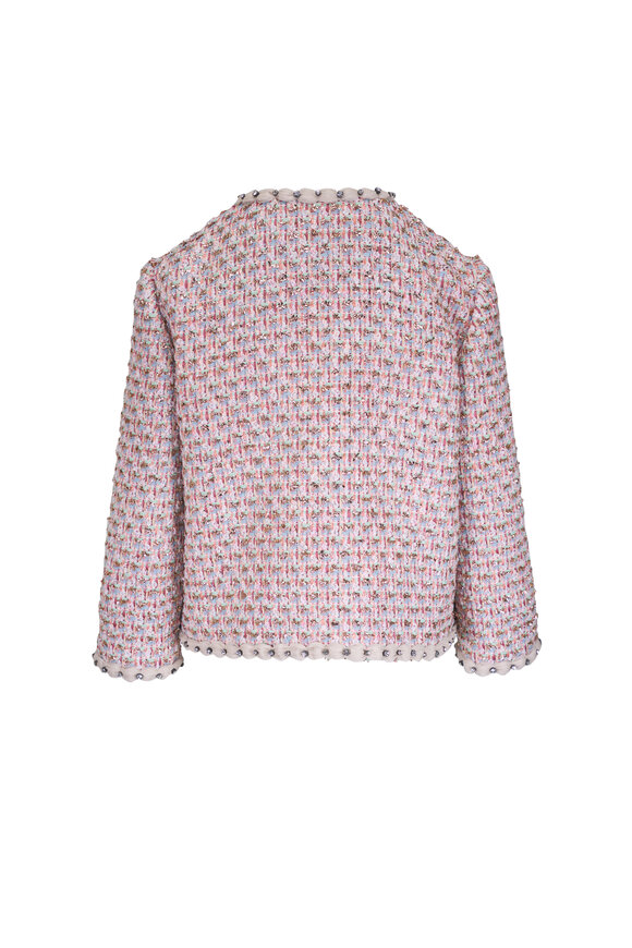【関税&送料込】Valentino Giacca Corta In Tweed Valentino - Azure Multi Tweed Short Jacket | Mitchell Stores
