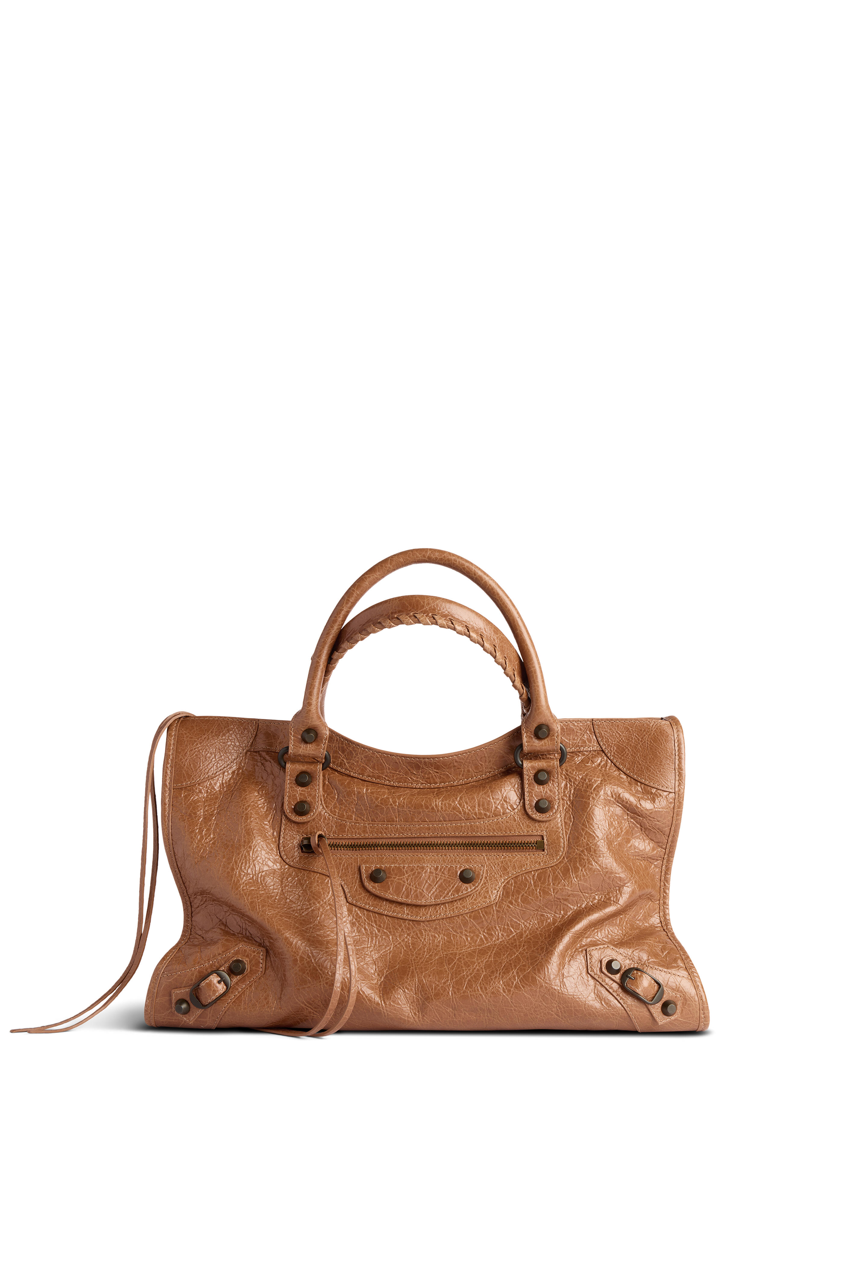 Balenciaga - Medium Le City Camel Leather Top Handle Bag