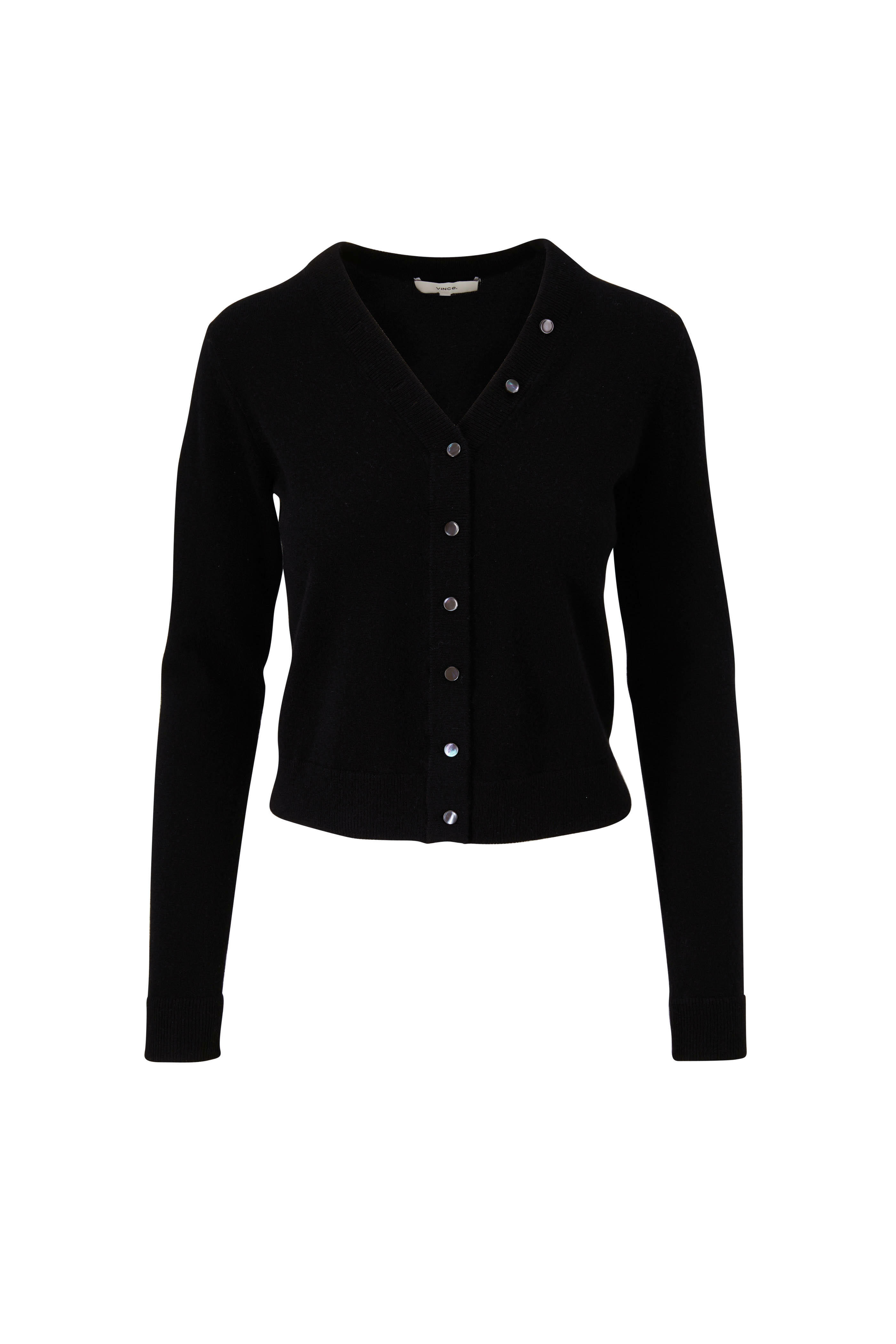 Louis Vuitton // Black Cashmere Button Cardigan – VSP Consignment