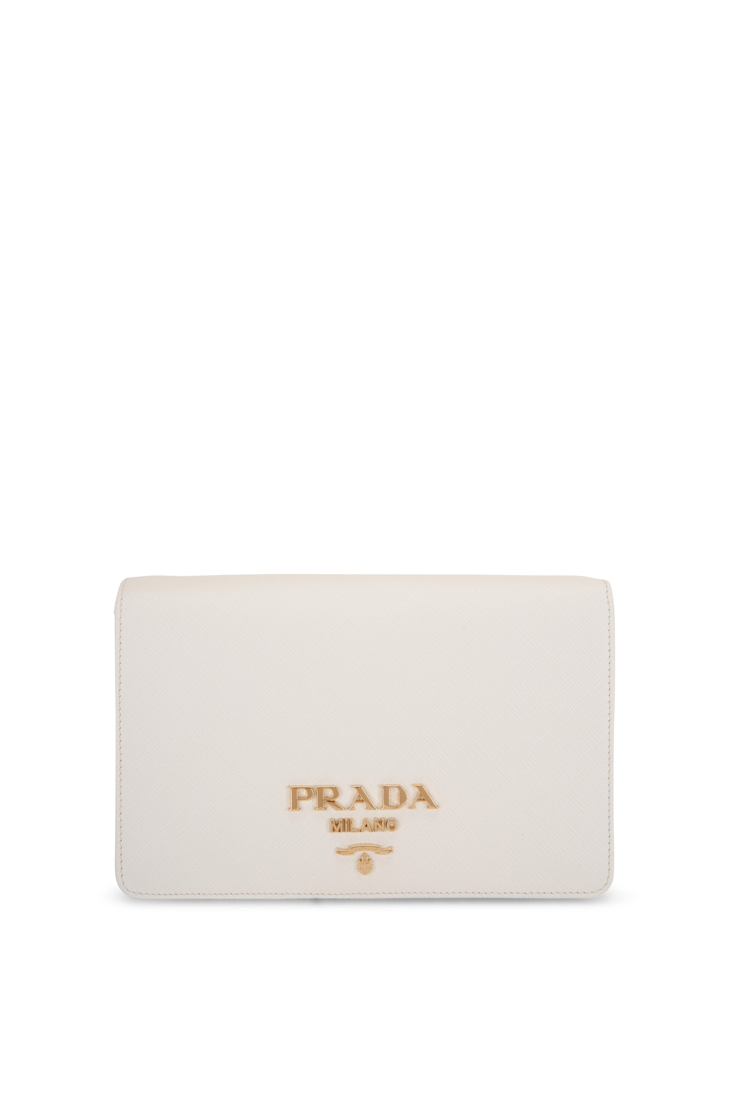 Prada Women's Cipria Saffiano Leather Snap Wallet | by Mitchell Stores