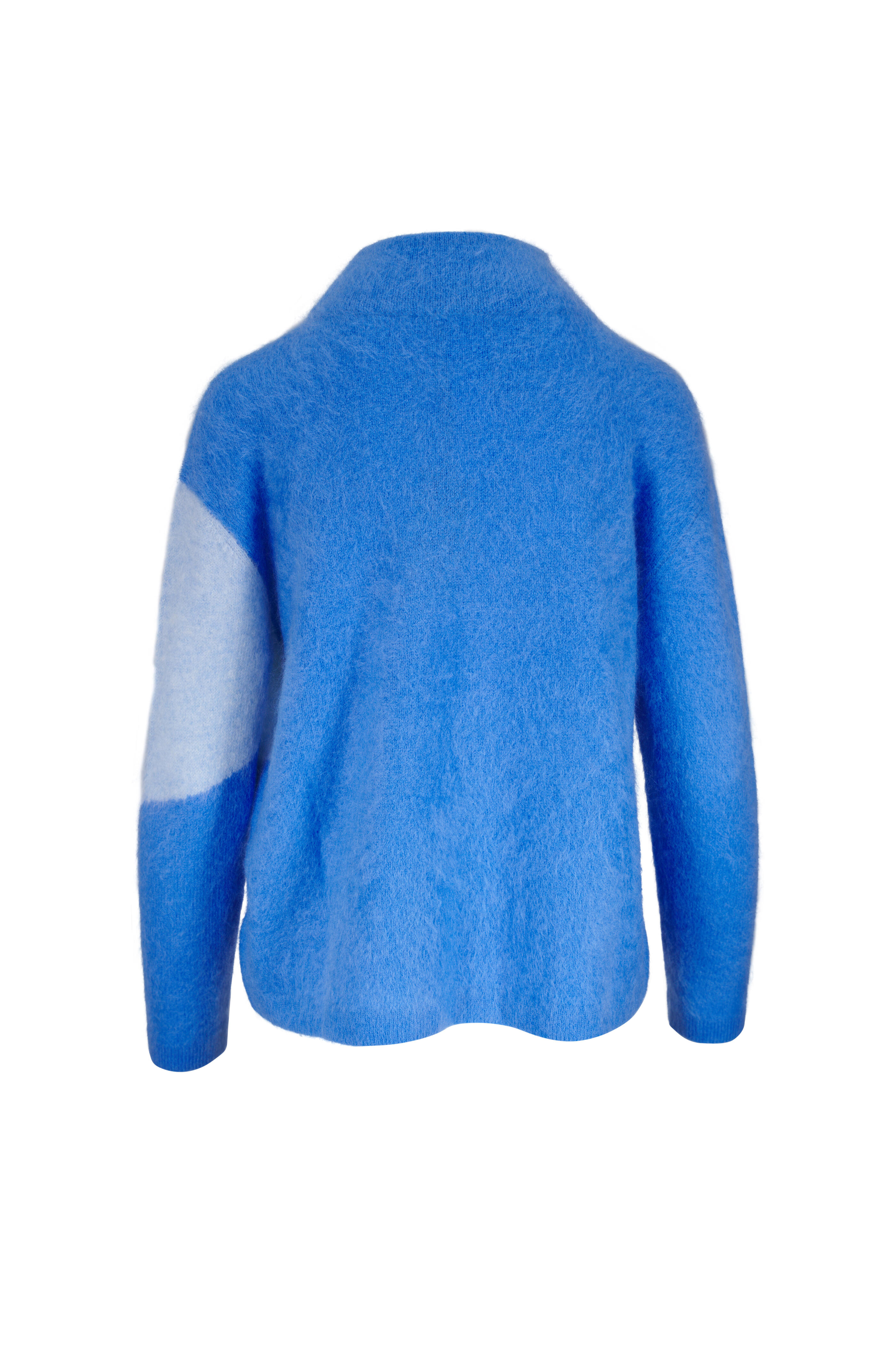 Akris - Blue Multi Brushed Cashmere Sunbeam Sweater