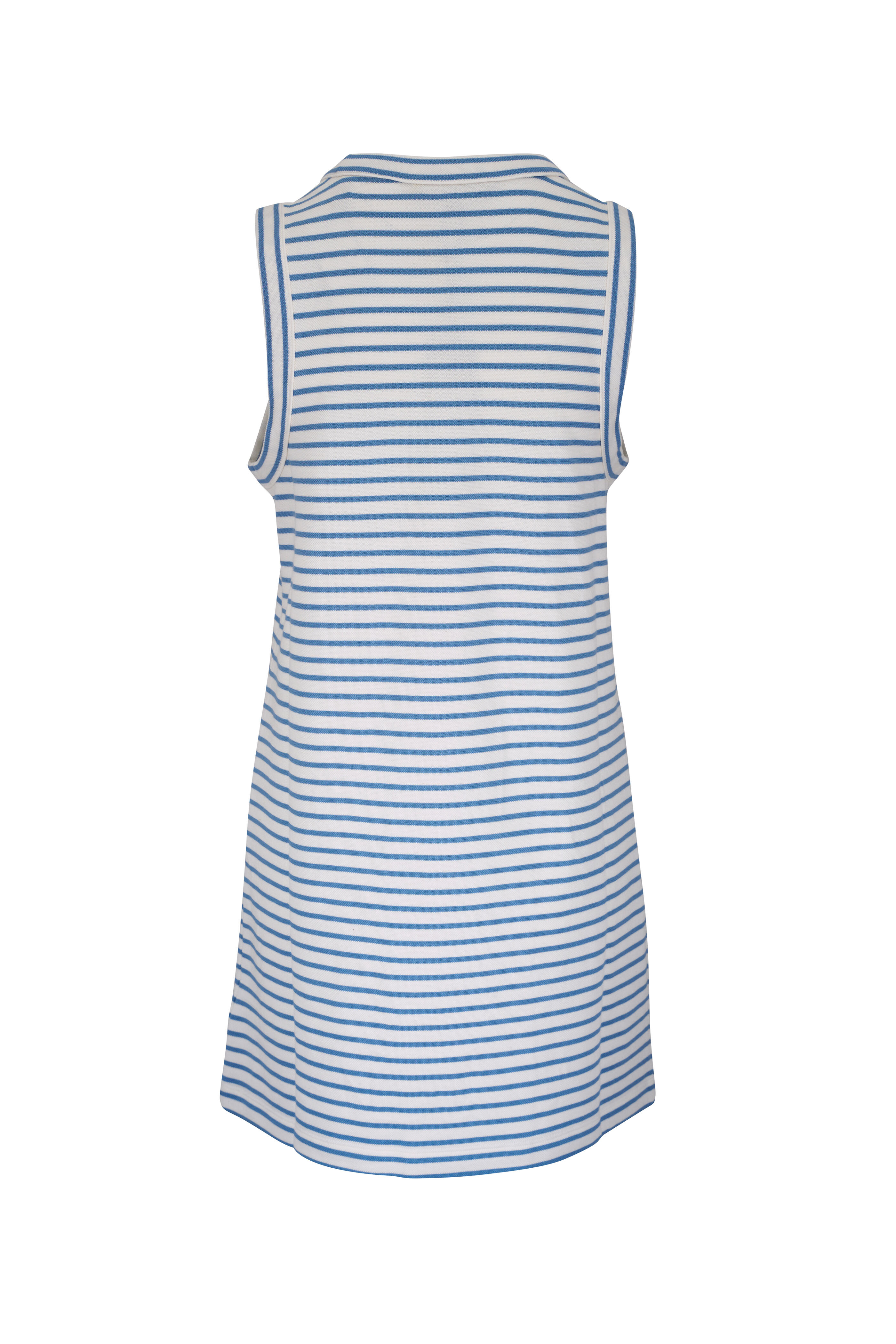 Veronica Beard - Isla Dove & Lake Mist Stripe Sleeveless Dress