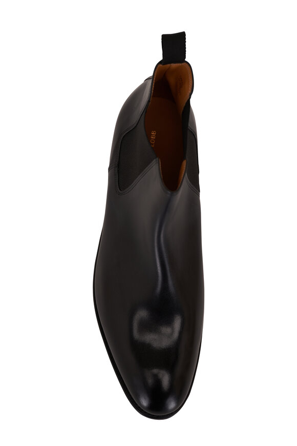 John Lobb - Black Leather Short Boot