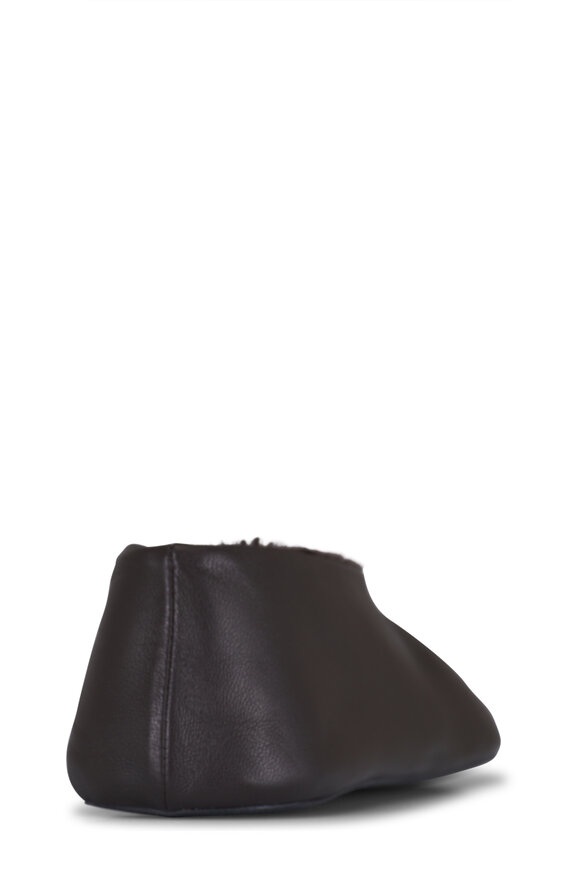 The Row Stella Brown Shearling Lined Flat - view 3