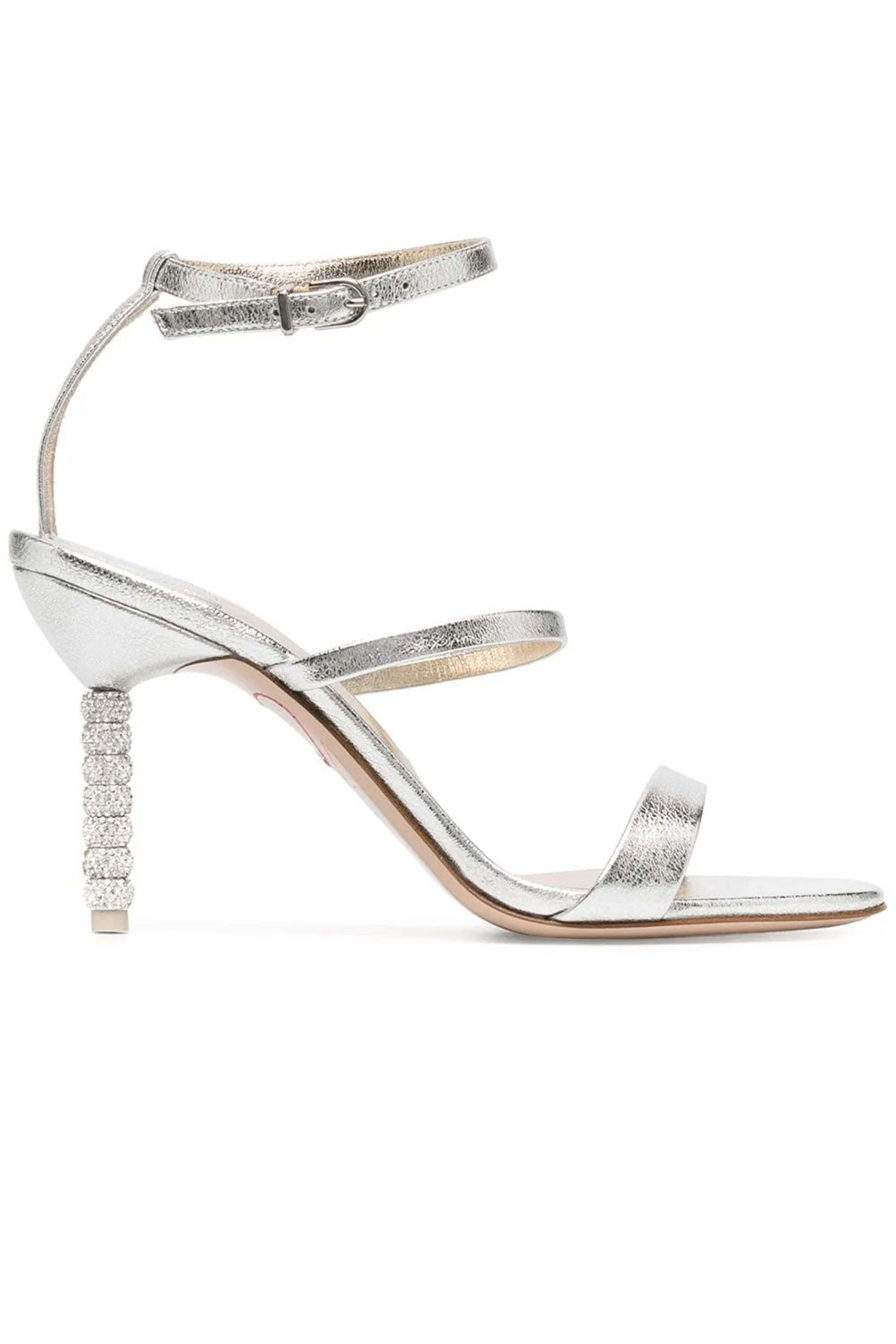 Sophia Webster - Rosalind Crystal Mid Sandal in SIlver
