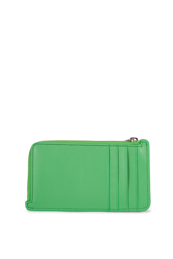 Loewe Clover Green Knot Leather Card Holder - view 2