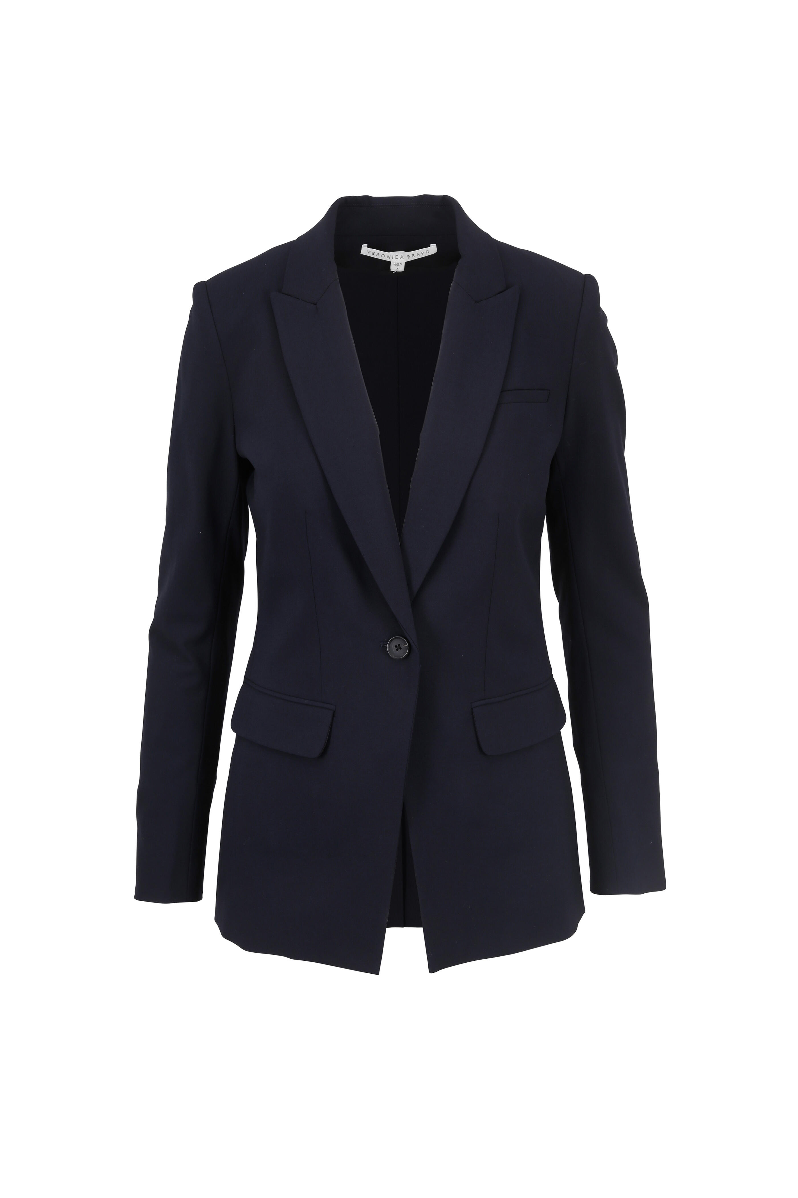 Veronica Beard - Navy Blue Stretch Wool Classic Blazer