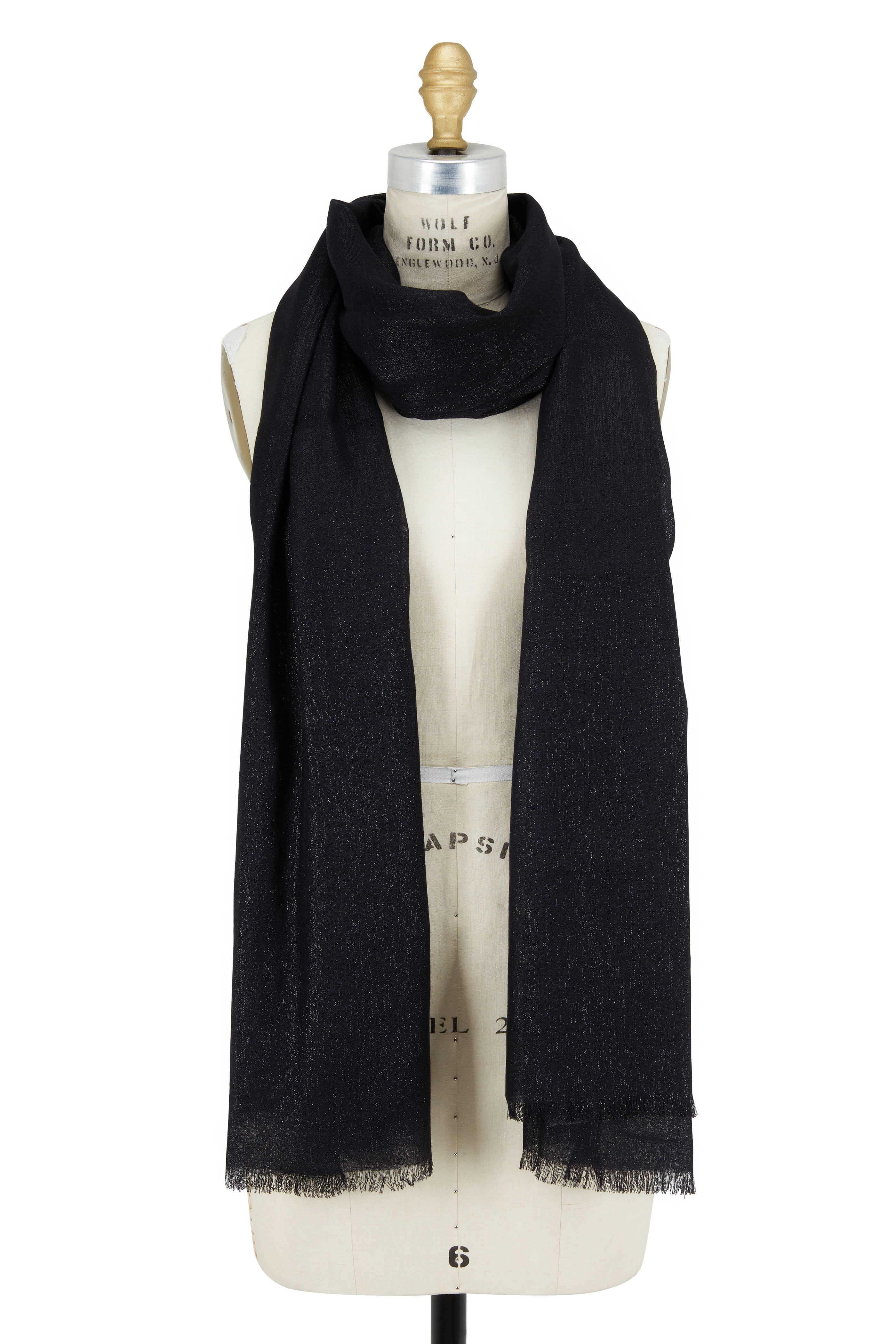Brunello Cucinelli - Exclusively Ours! Black Lurex Scarf
