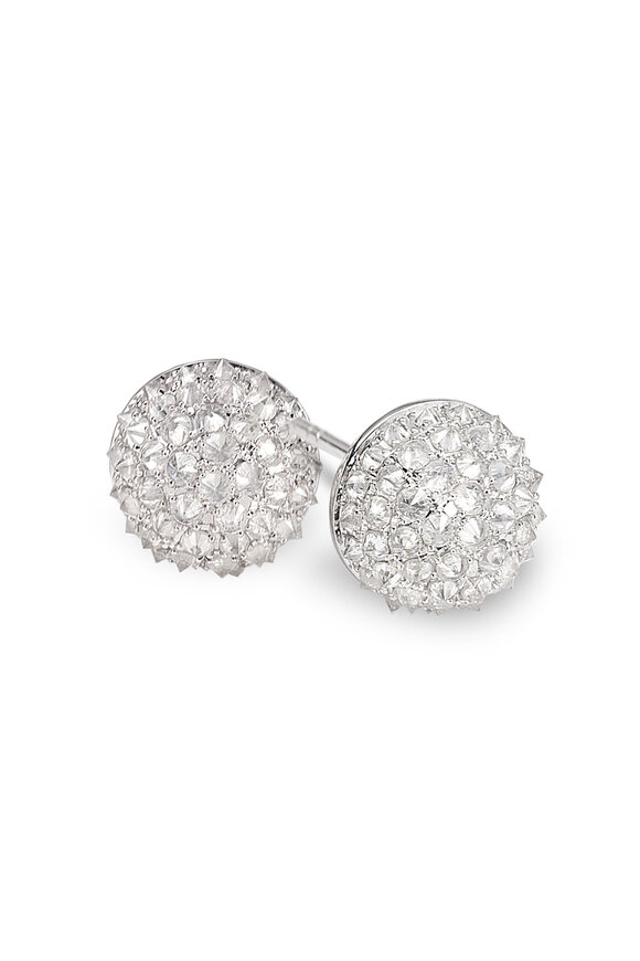 Nam Cho 18-karat White Gold Diamond "Spike" Stud Earrings - view 2