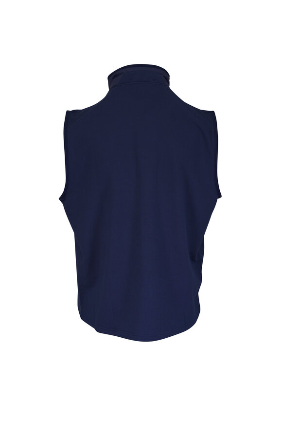 RLX Ralph Lauren Navy Wool Mock Neck Vest - view 3