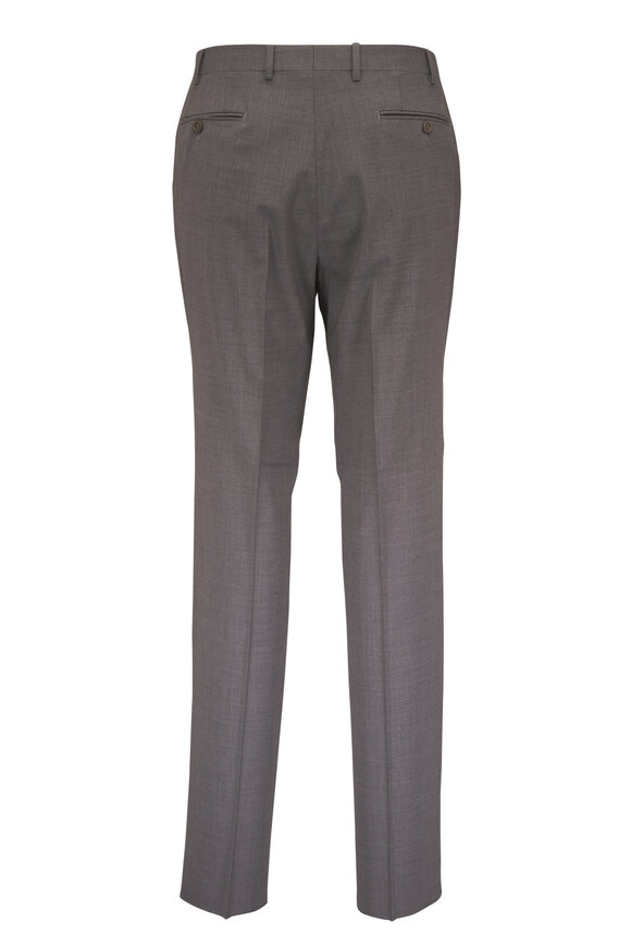 Canali Medium Gray Wool Dress Pant - view 2