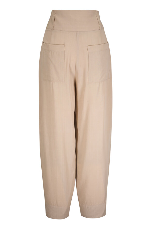 Totême Overcast Beige Draped Balloon Pant - view 3