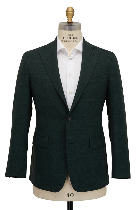 Atelier Munro - Dark Green Wool Blend Stretch Suit