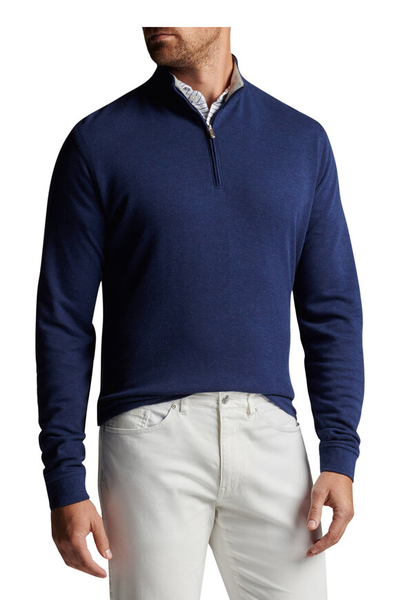 Peter Millar - Crown Cottage Navy Blue Quarter Zip Pullover