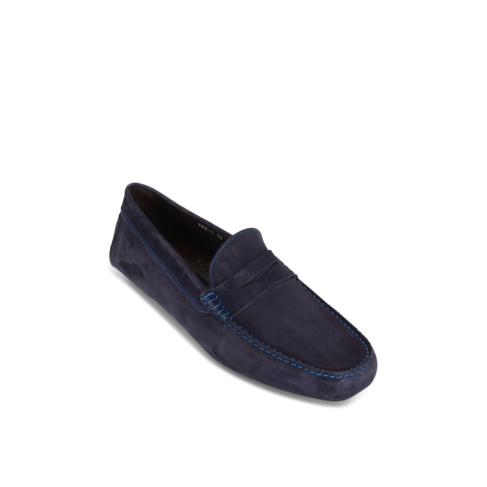 To Boot New York - Driver Blue Suede Loafer