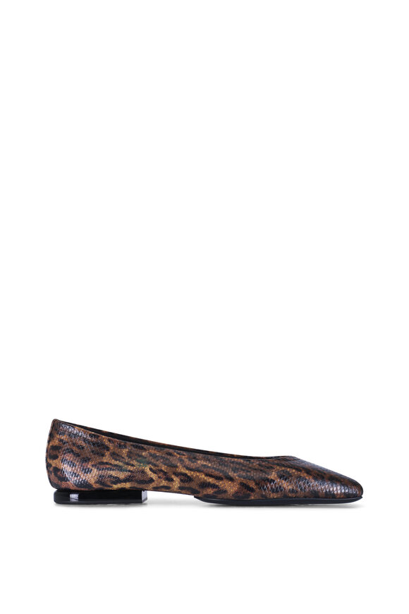 Loro Piana Primula Chocolate & Black Ballerina Flat - view 2