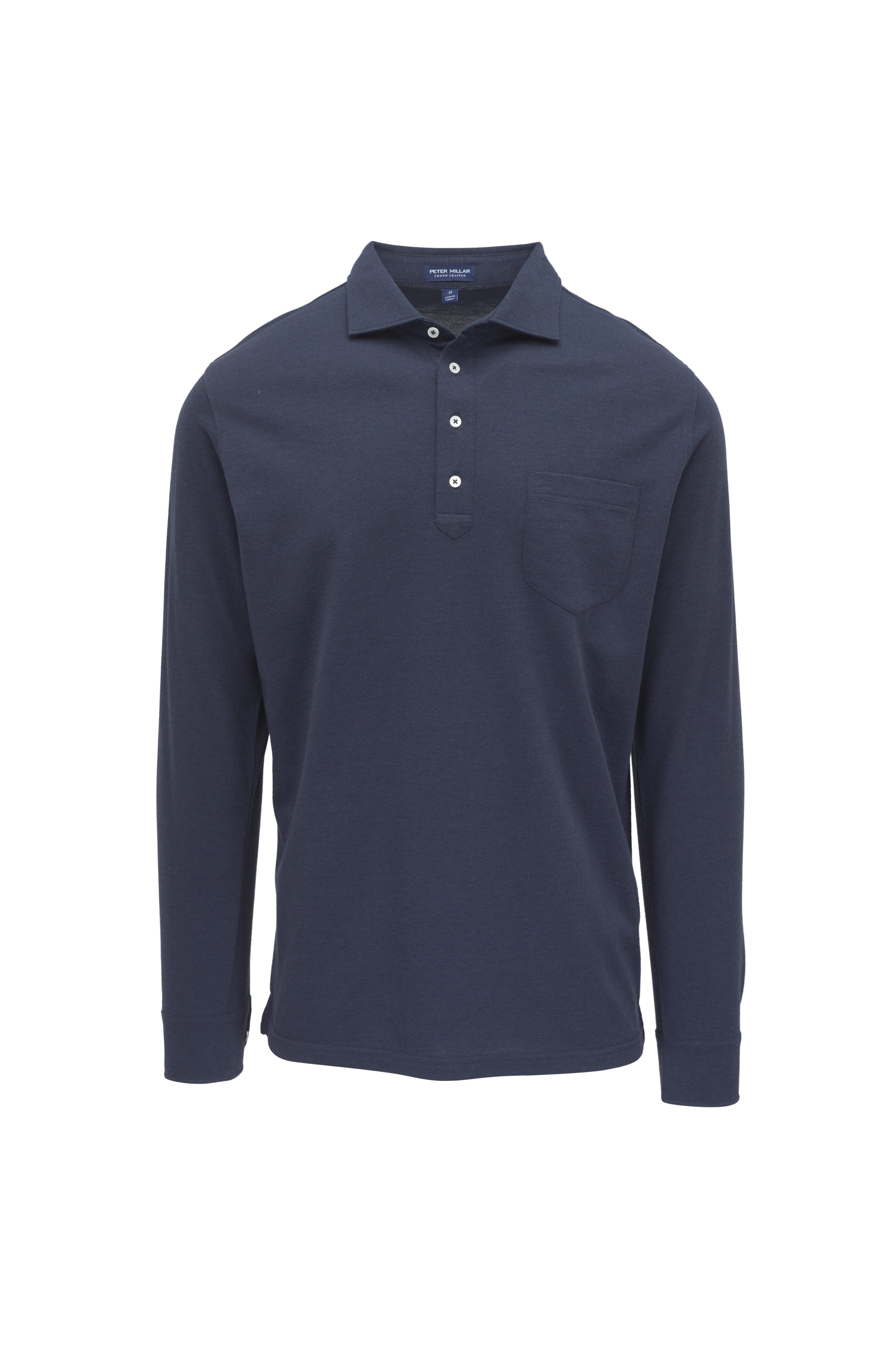Peter Millar - Crown Crafted Navy Long Sleeve Polo