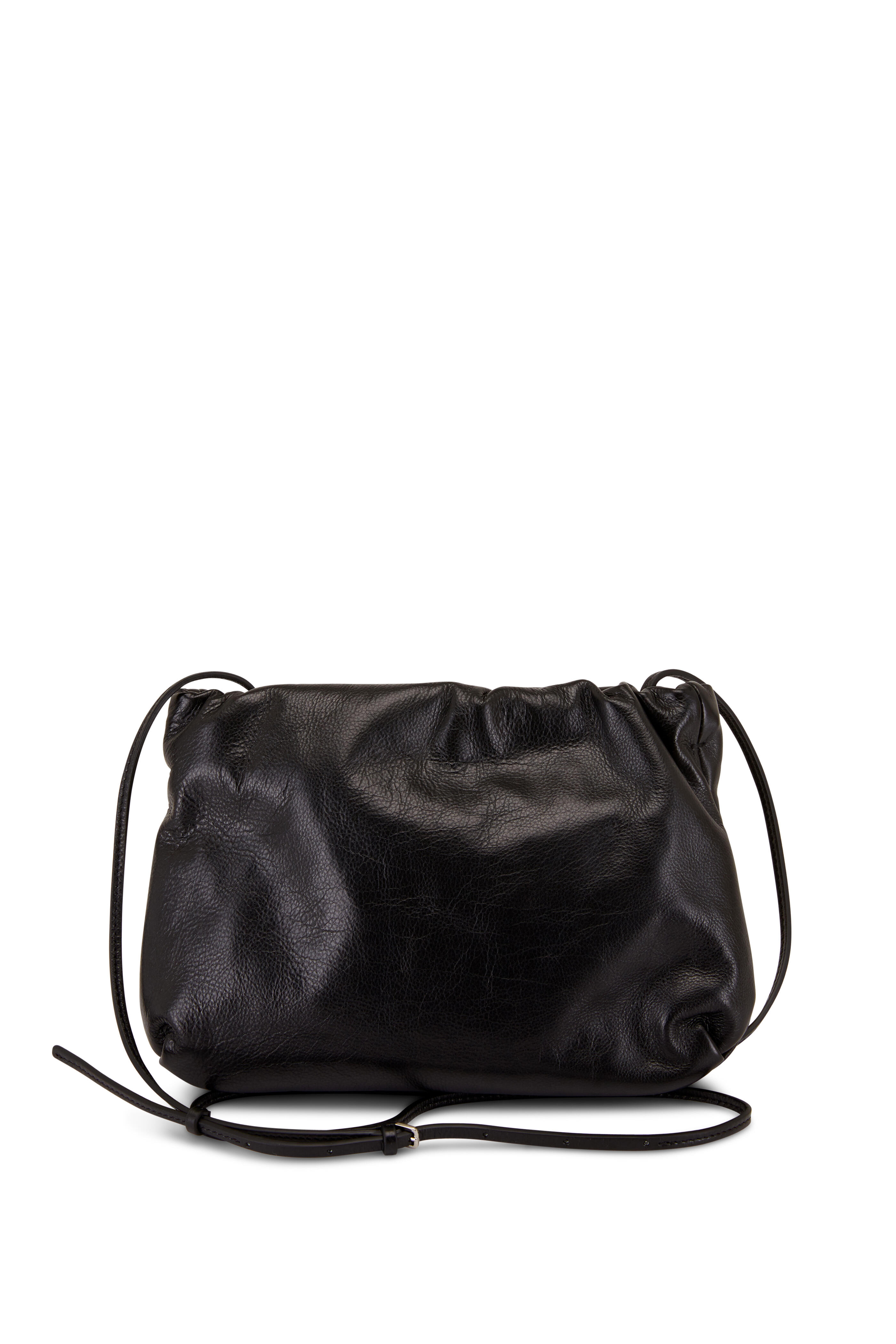 The Row - Bourse Black Leather Shoulder Bag | Mitchell Stores