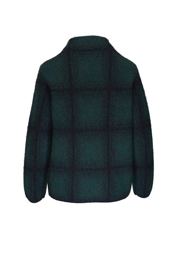 Vince - Juniper Combo Shadow Plaid Funnel Neck Sweater