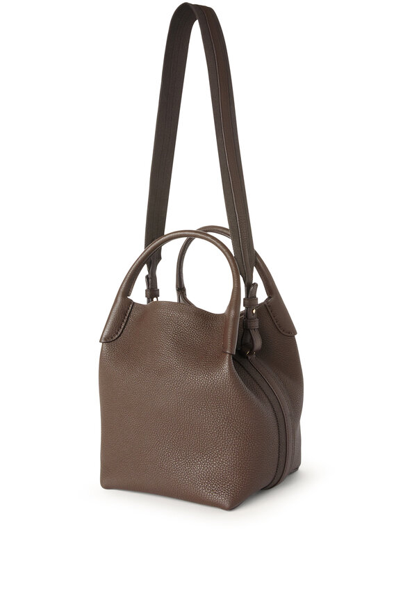 Loro Piana - Small Bale Dark Chocolate Leather Bag 