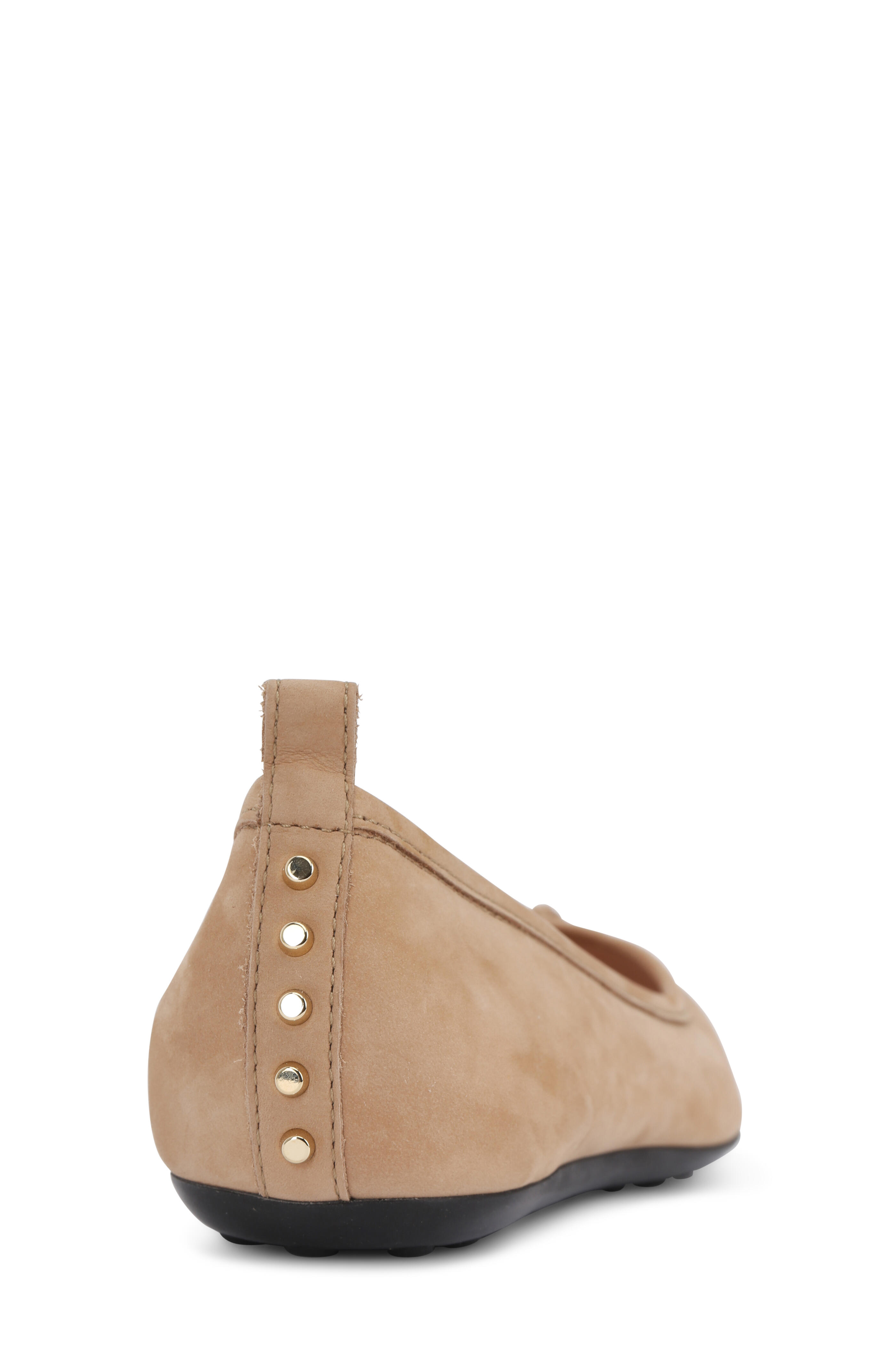 Tod's - Nude Suede Tie Ballet Flat