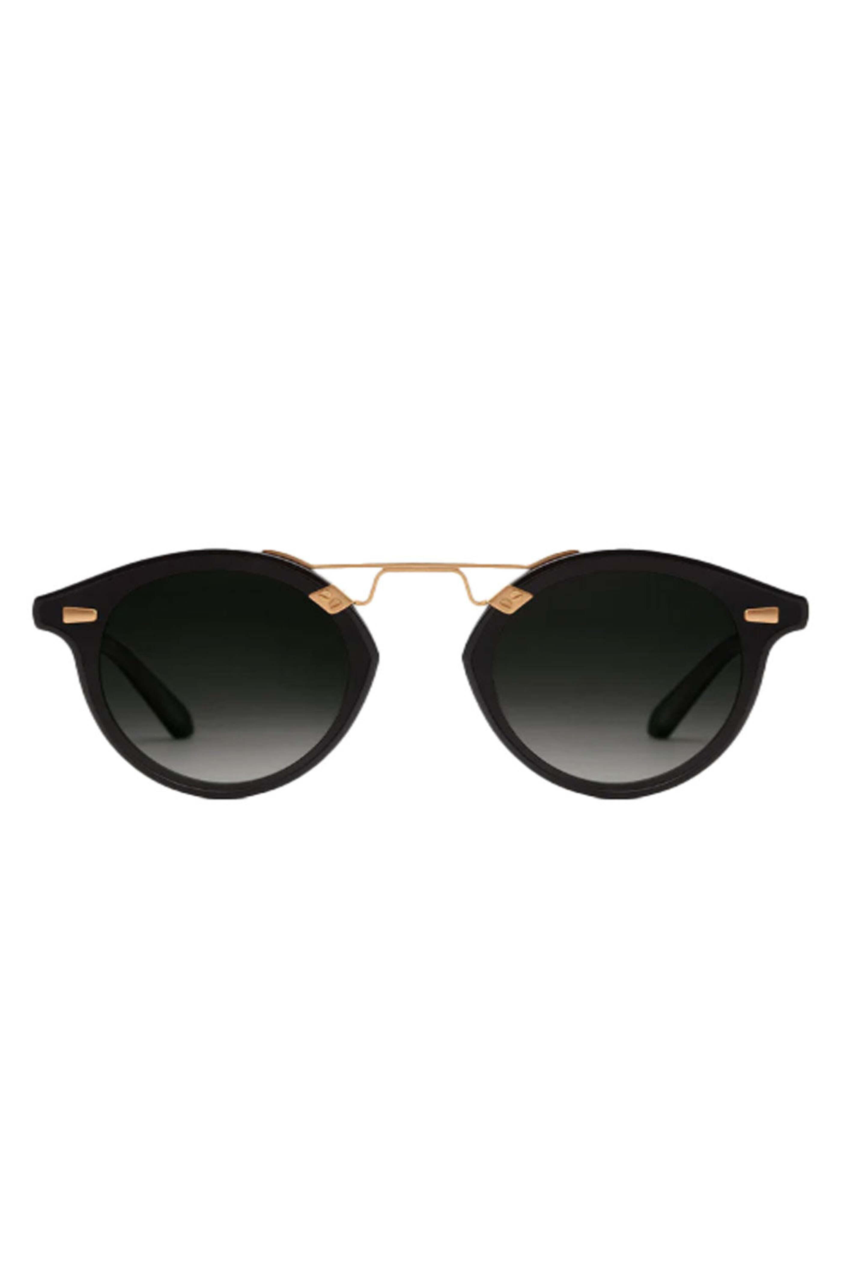 Krewe - St. Louis Nylon Sunglasses in Black and Shadow