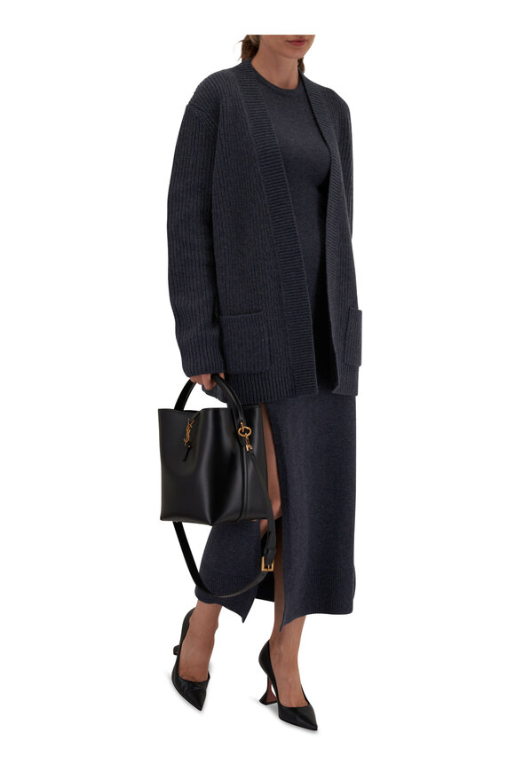 Michael Kors Collection - Shaker Indigo Mélange Cashmere Cardigan 