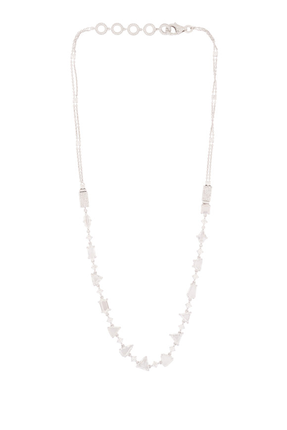 Kai Linz 18k White Gold White Diamond Necklace