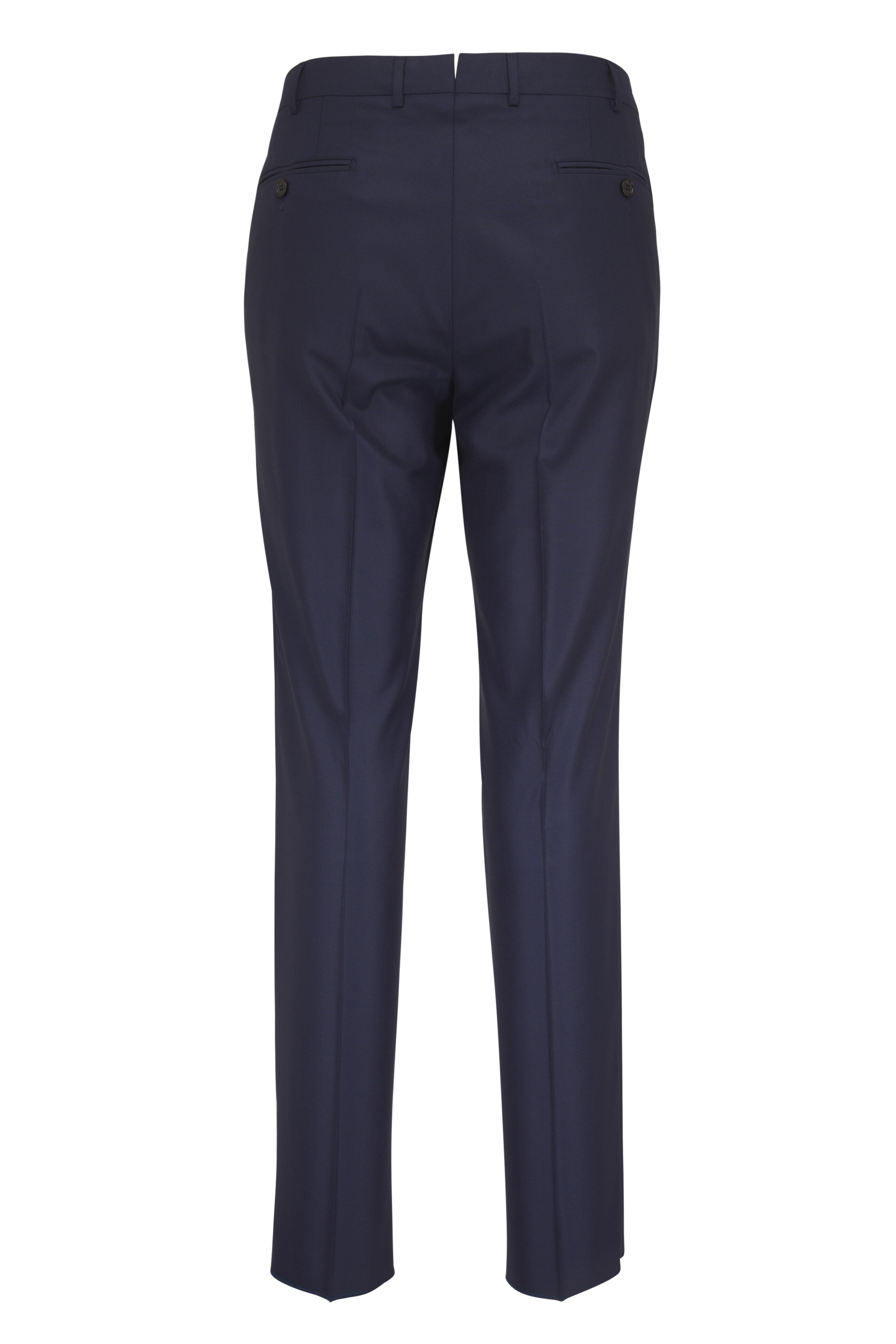 Zegna - Navy Blue Tonal Plaid Wool Suit - view 5