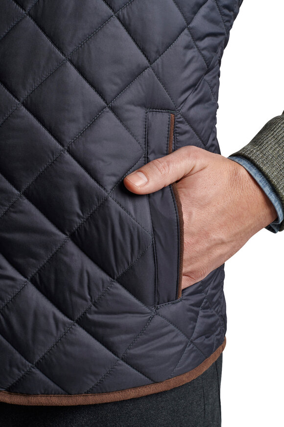 Peter Millar - Essex Black Quilted Travel Vest 