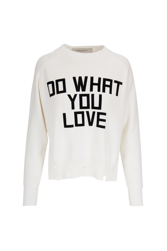 Golden Goose - Do What You Love White Cotton Sweater