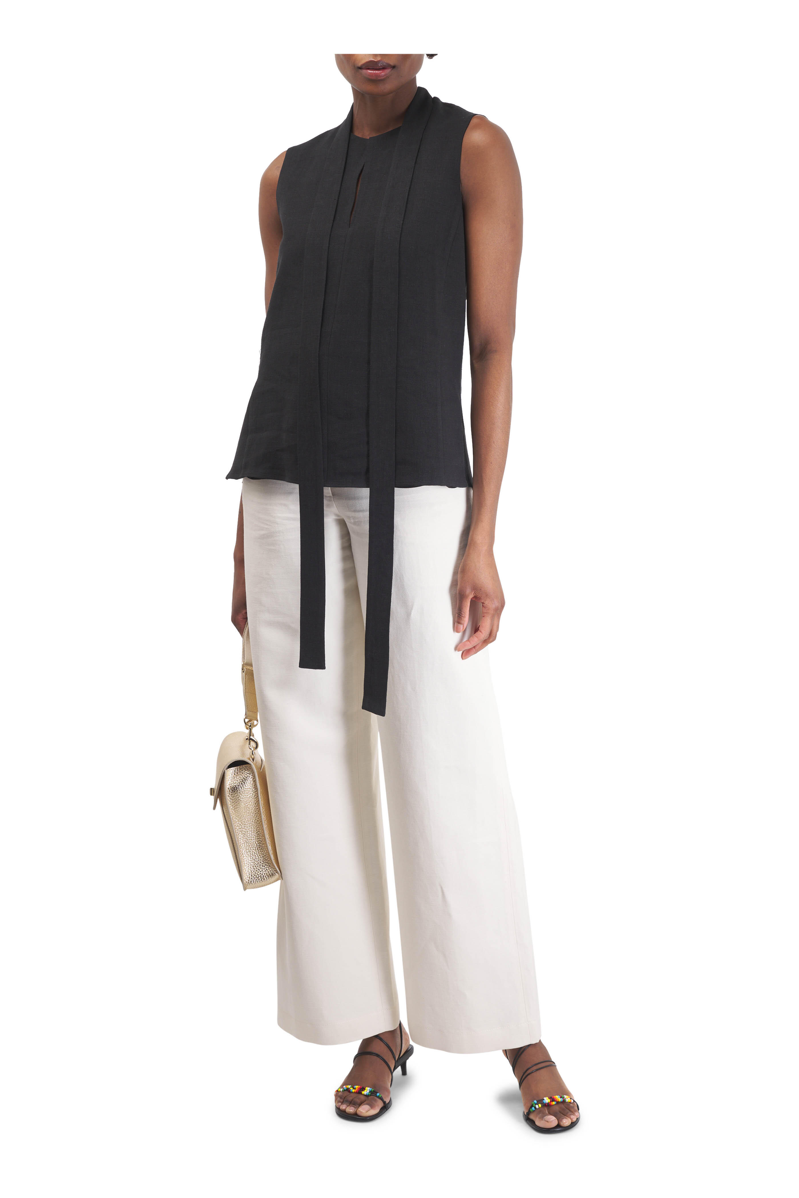 Akris - Anouk Antique Gold Leather Messenger Bag