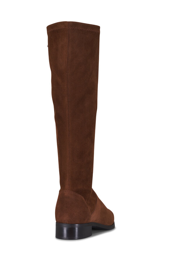 Aquatalia Sabrena Brown Stretch Suede Boot, 25mm - view 4