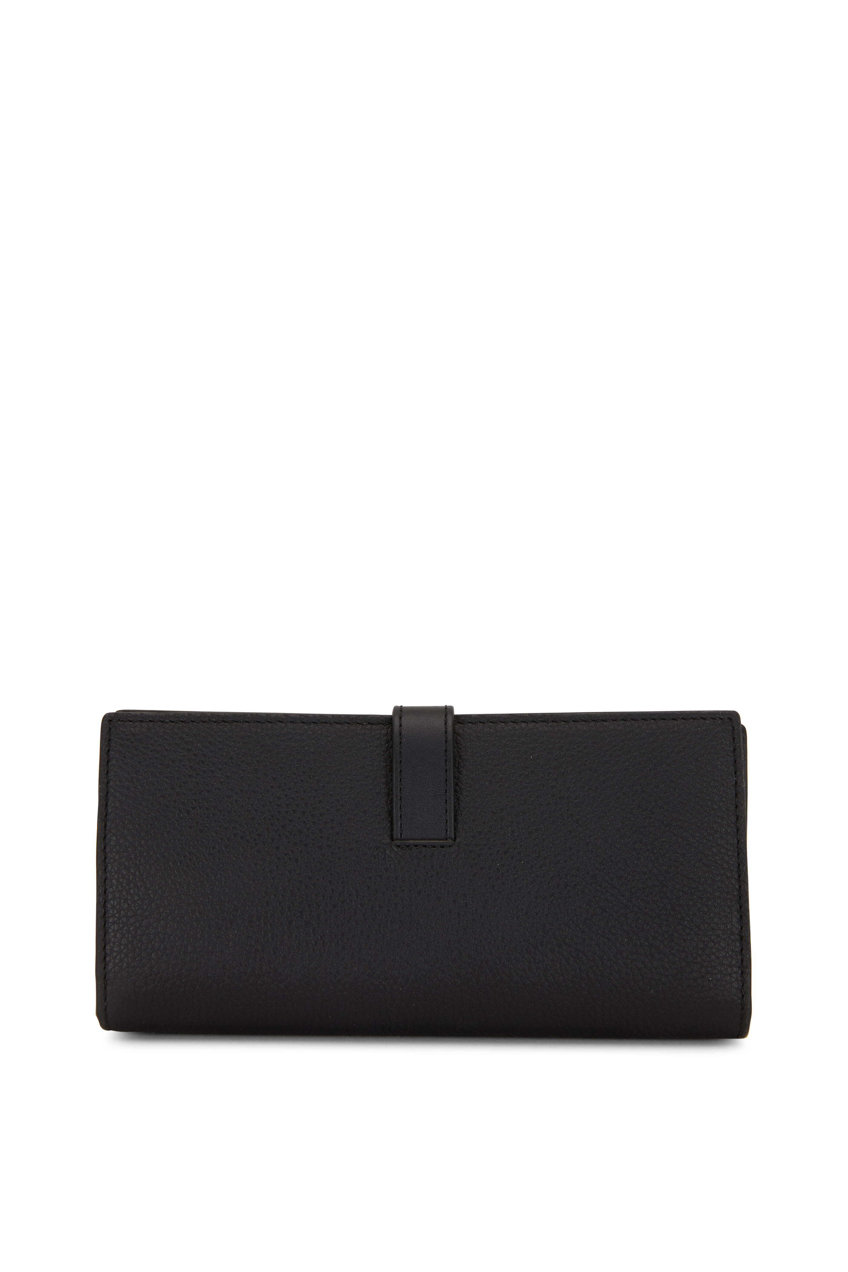 Loewe - Black Grained Leather Large Vertical Wallet