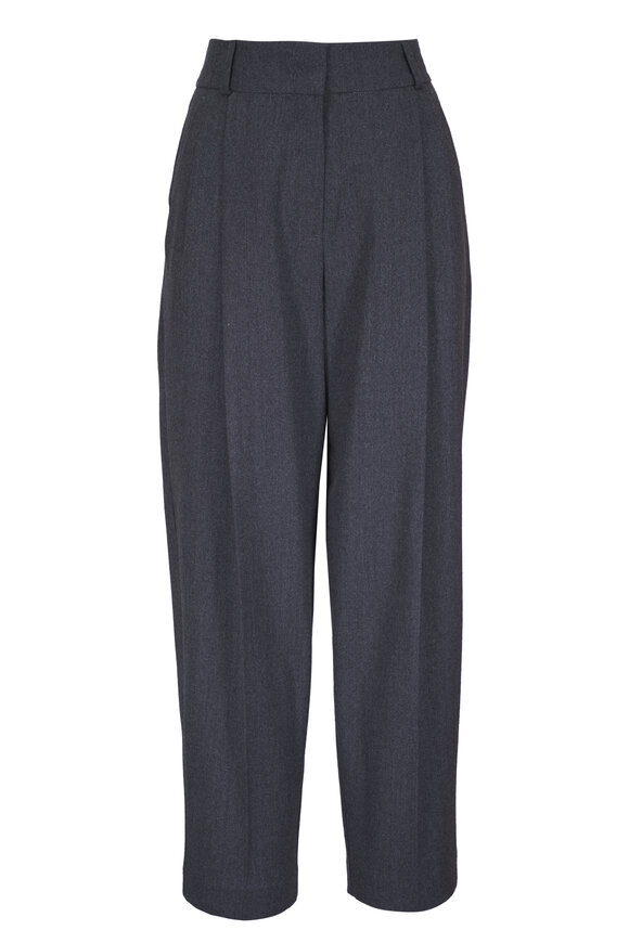 Odeeh Gray Stretch Wool Flannel Pant