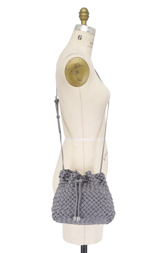 Naghedi Gramercy Marine Blue Woven Bucket Bag - view 5