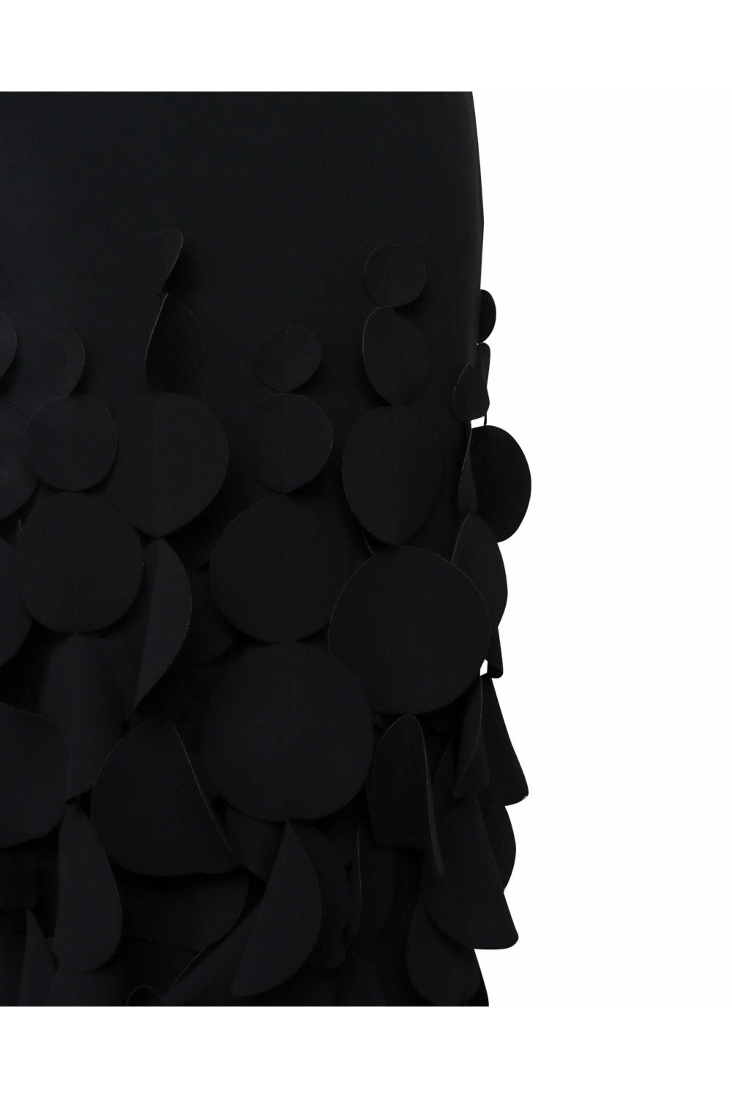 Catherine Regehr - Black Disc Fringe Long Sheath Dress