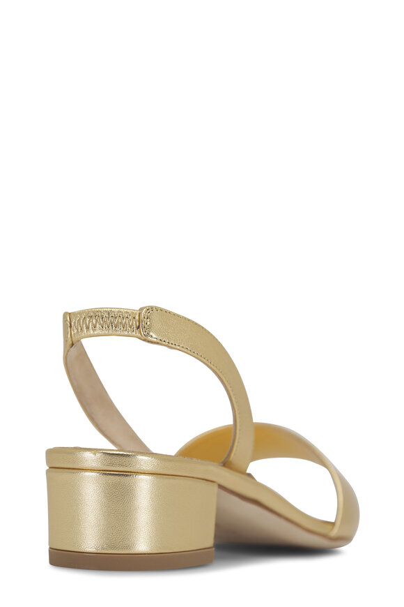 Manolo Blahnik - Patopia Gold Leather Slingback, 30mm