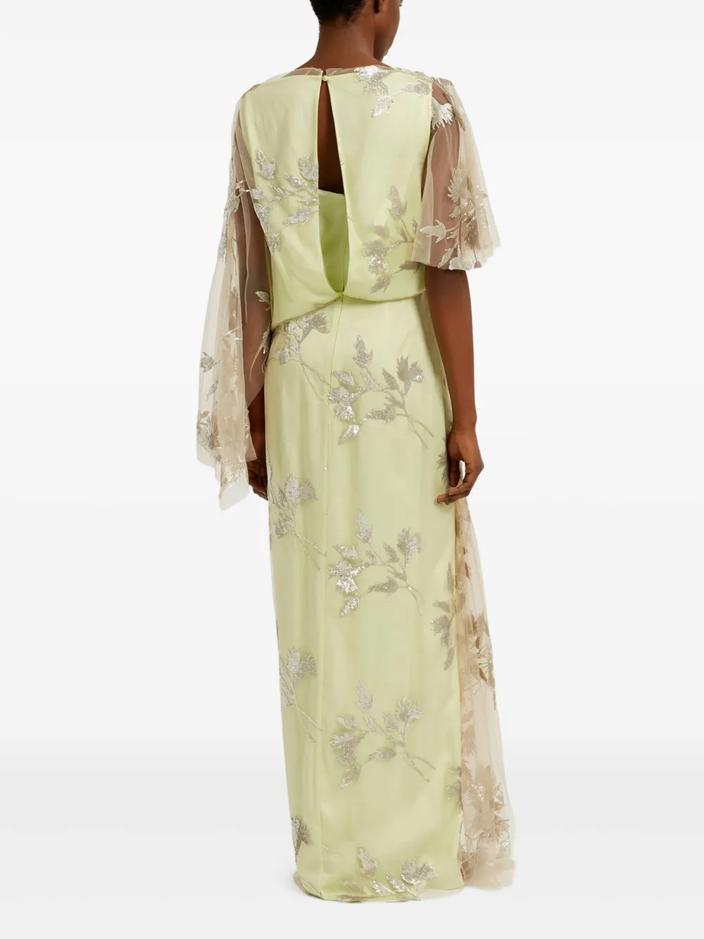 Erdem - Pistachio Short Sleeve Drape Gown