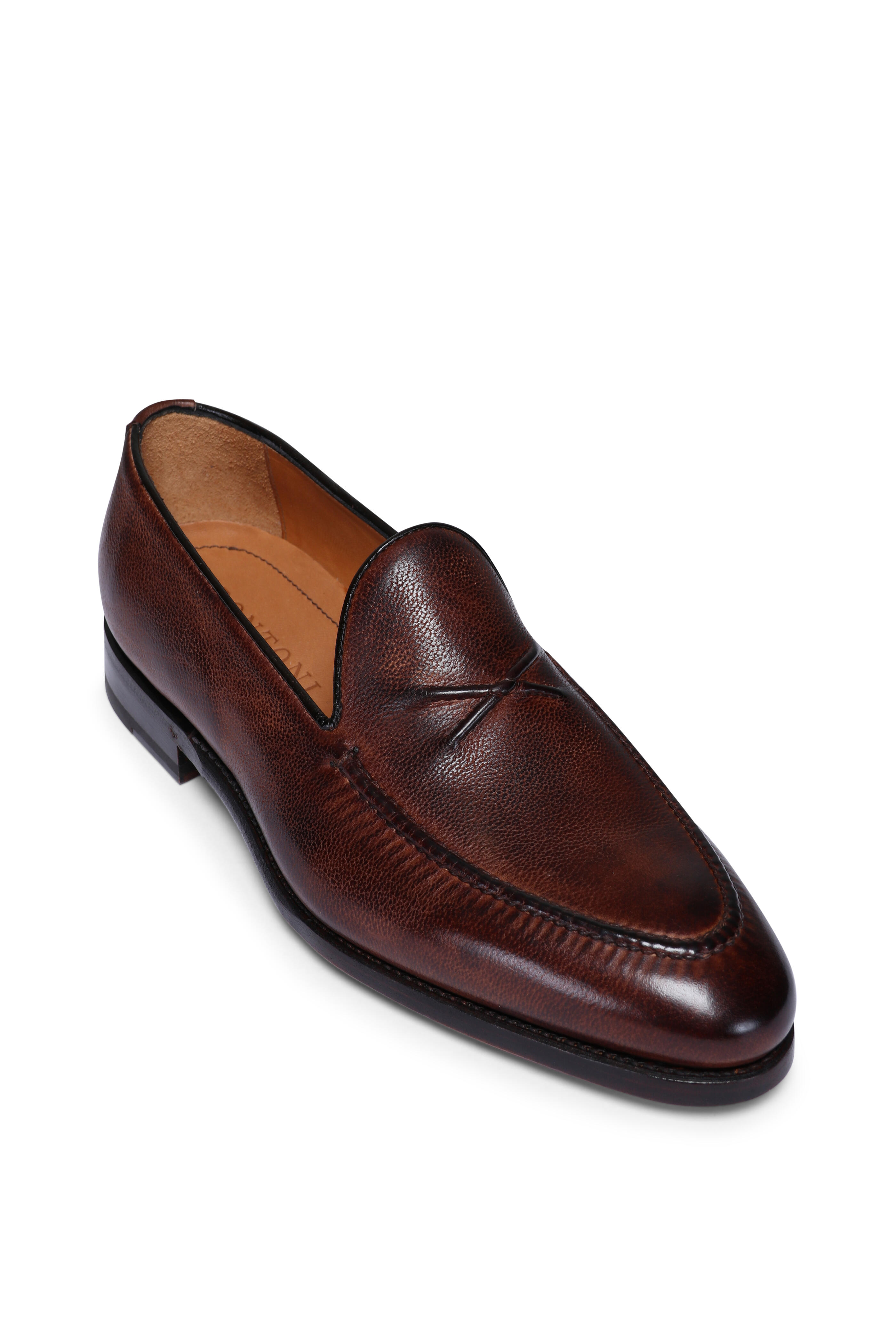 Bontoni - De Bustis Soft Grain Leather Loafer in Light Coco
