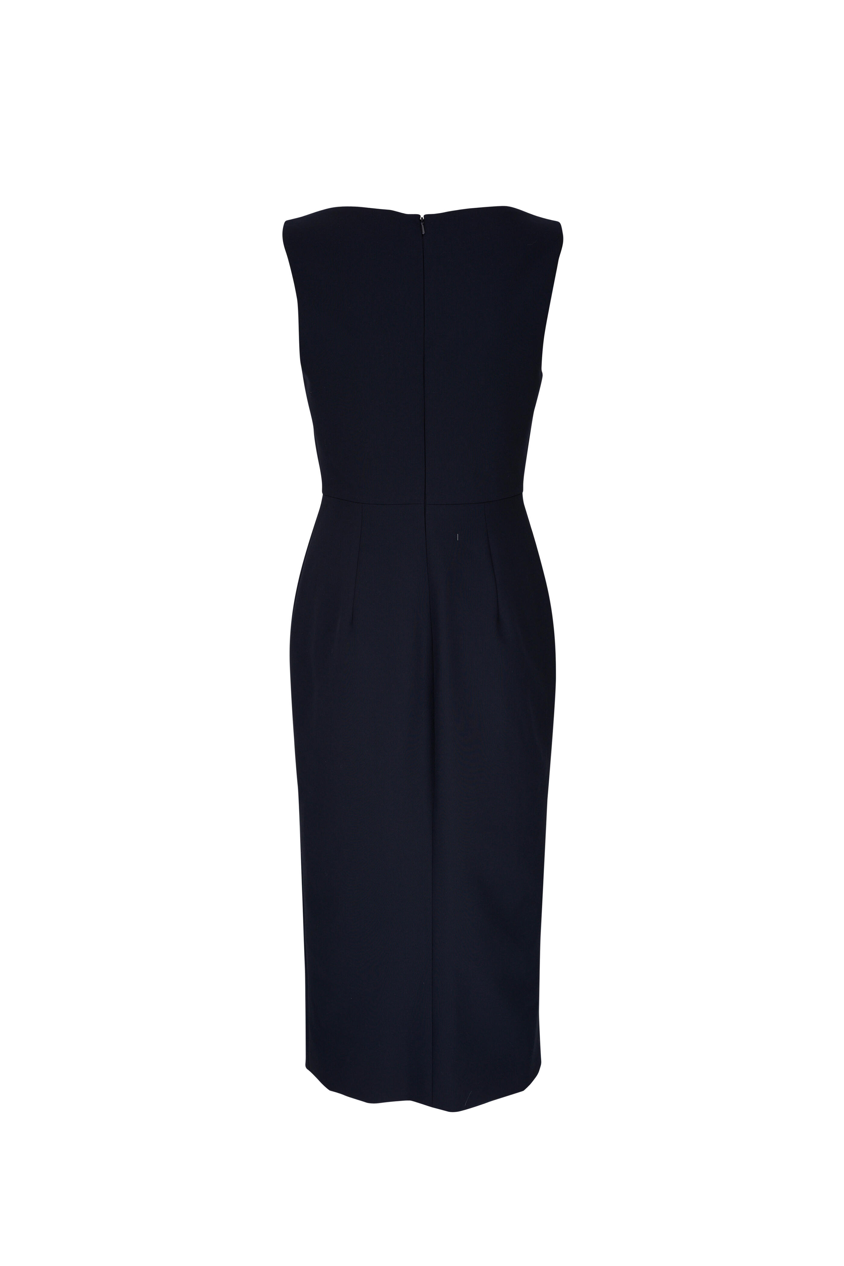 Lela Rose - Navy Blue Jewel Button Sheath Dress