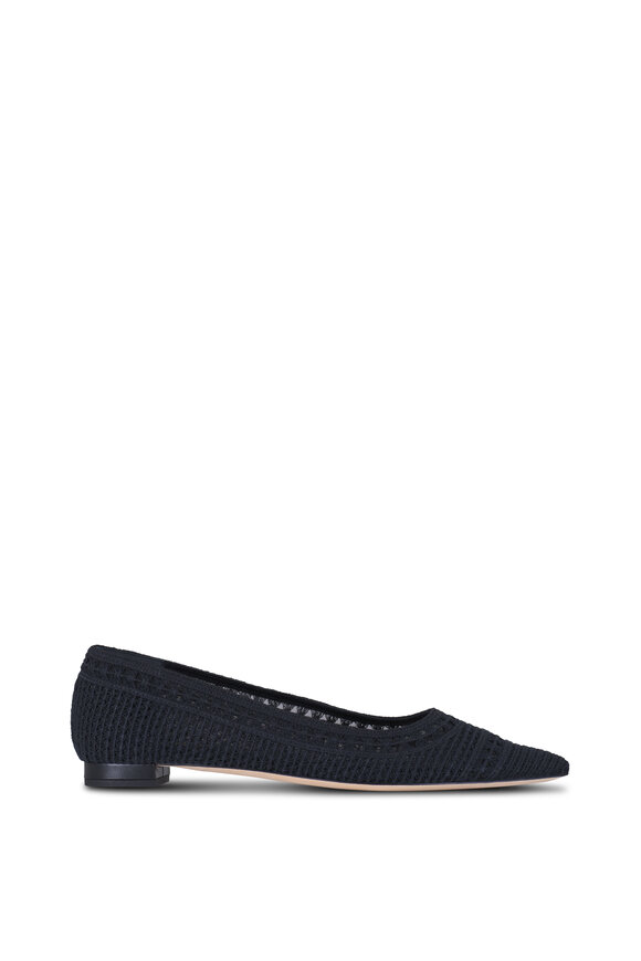 Arteana - Trieste Black Crochet Leather Ballet Flat