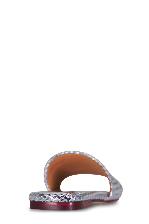 Naghedi St. Barths Silver Double Weave Slide Sandal - view 4